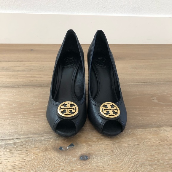 Tory Burch Shoes - Tory Burch Black Selma Wedges